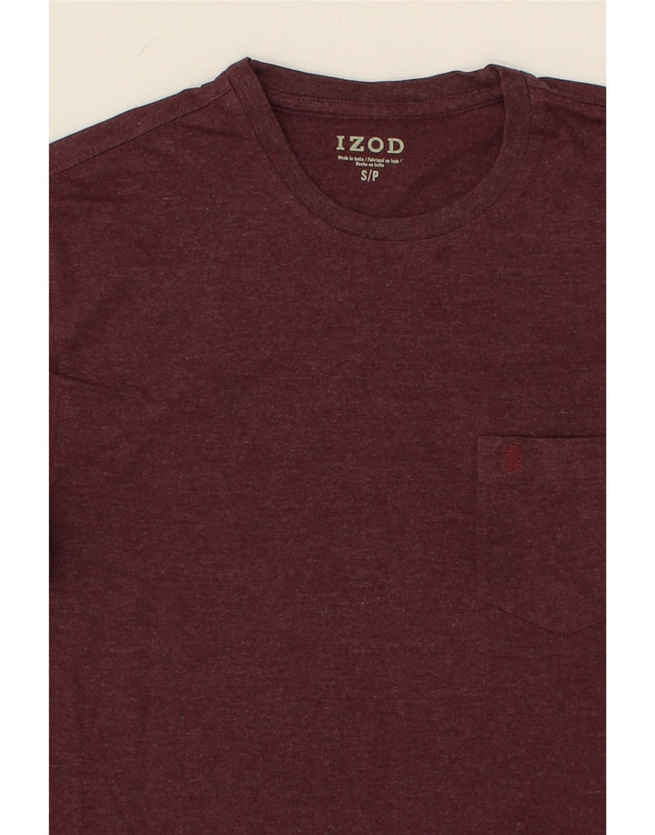 IZOD Mens Graphic T-Shirt Top Small Burgundy Cotton Vintage Izod and Second-Hand Izod from Messina Hembry 