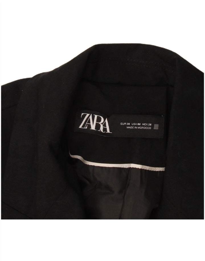 Zara Womens 1 Button Blazer Jacket EU 38 Small Black