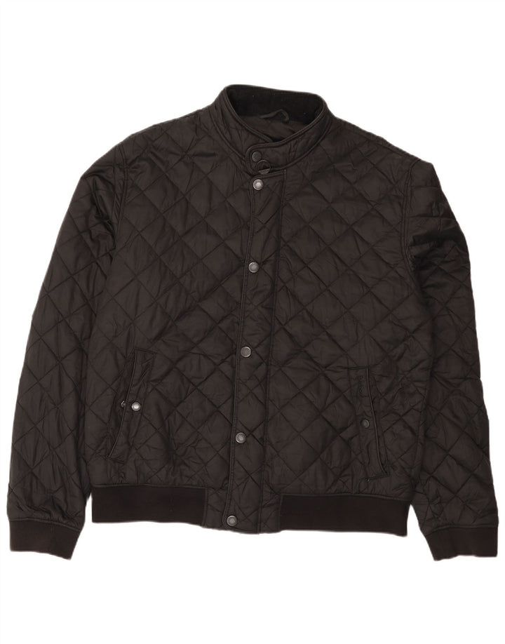 Barbour Mens Quilted Jacket UK 44 2XL Black Polyamide