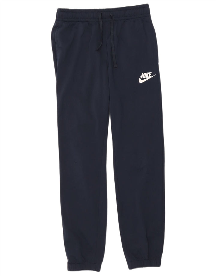 NIKE Mens Tracksuit Trousers Joggers Small  Navy Blue Polyester