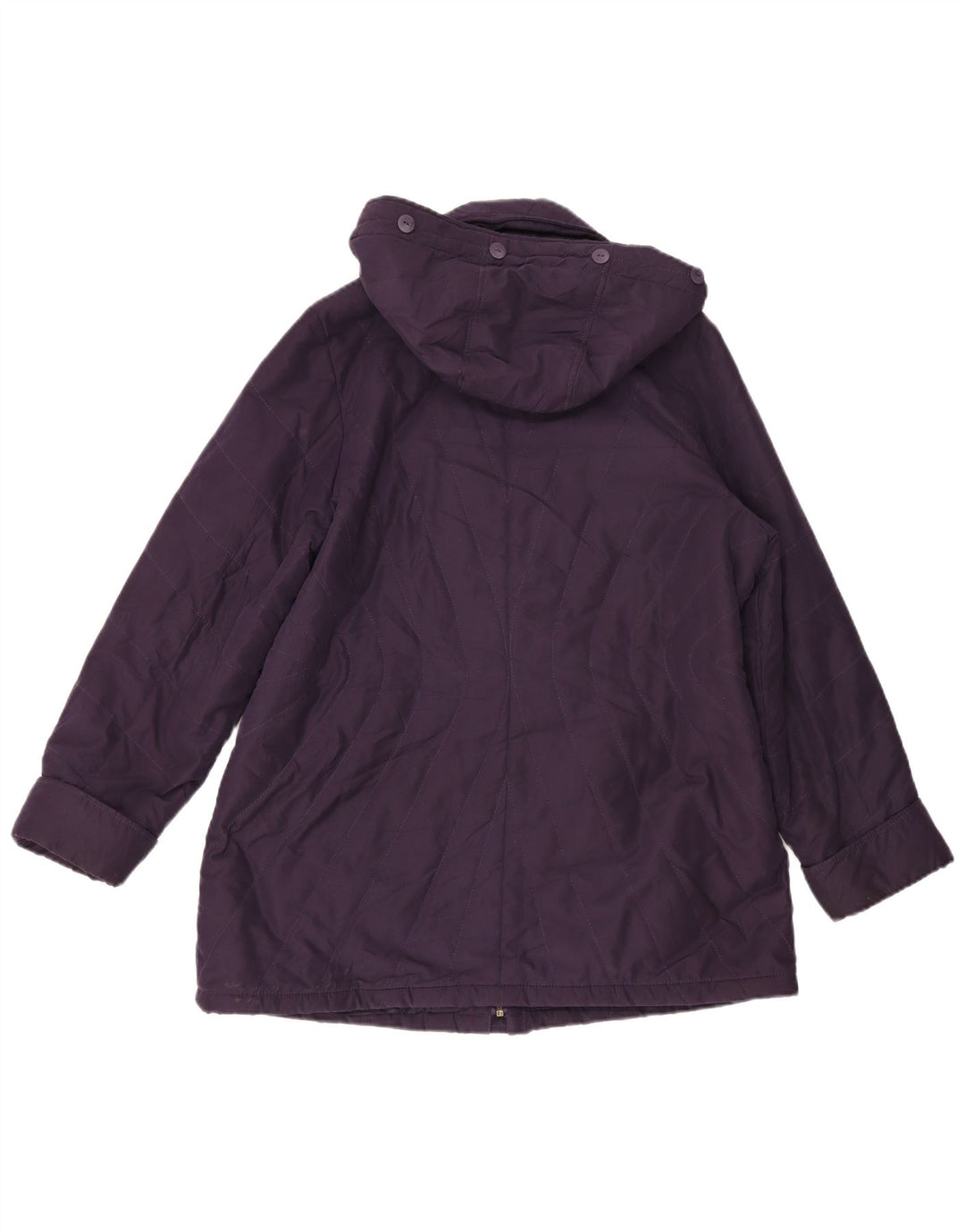 Marks & Spencer Womens Hooded Windbreaker Jacket UK 18 XL Purple Polyester