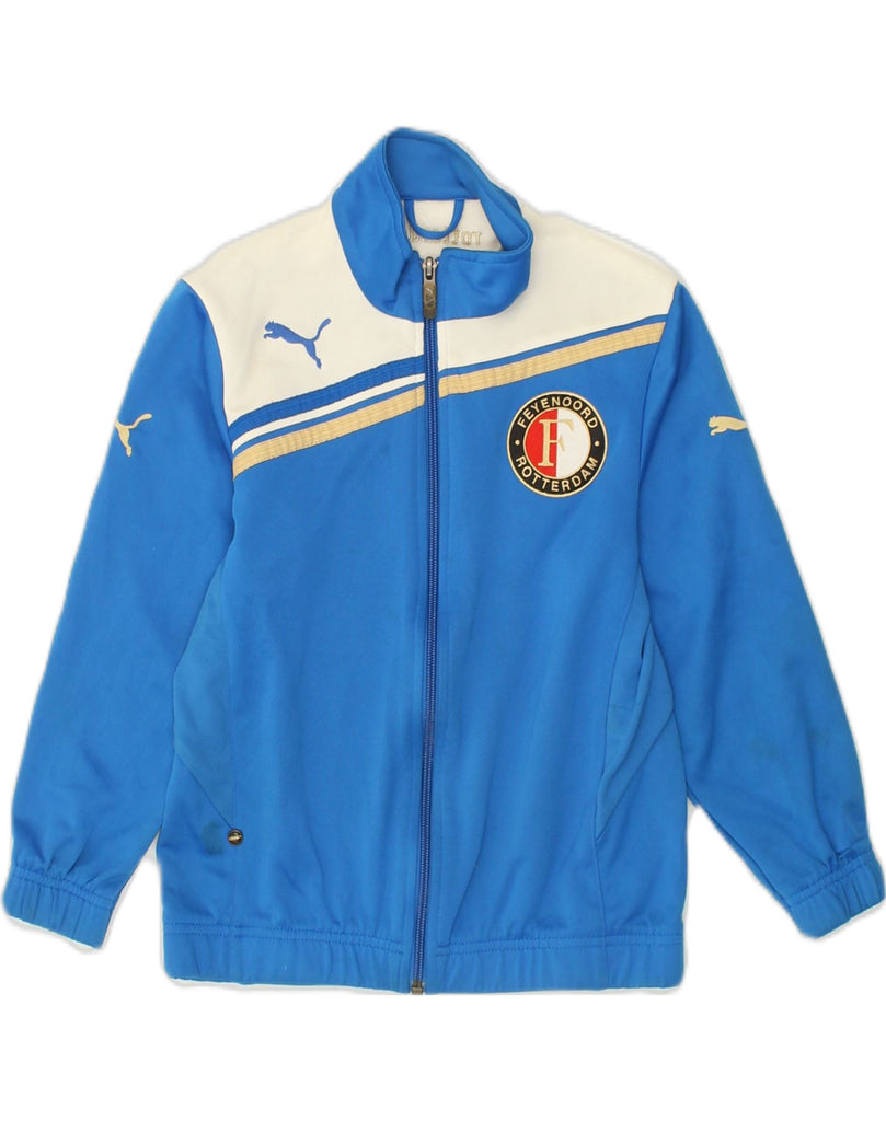 PUMA Boys Foyenoord Rotterdam Graphic Tracksuit Top Jacket 7-8 Years  Blue | Vintage Puma | Thrift | Second-Hand Puma | Used Clothing | Messina Hembry 