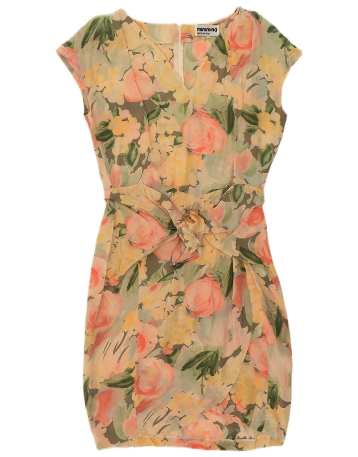MIMMINA Womens Sheath Dress UK 12 Medium Multicoloured Floral