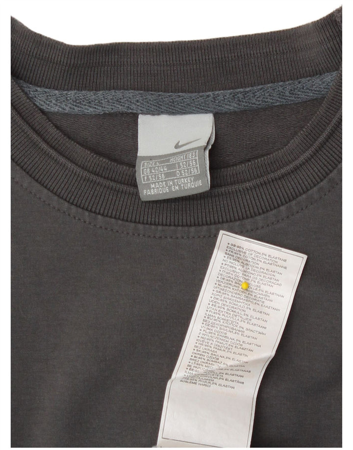 Nike Mens Graphic Sweatshirt Jumper UK 42/44 Large Grey Cotton