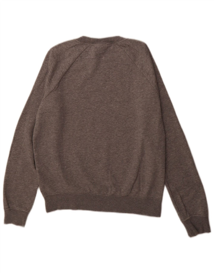 NIKE Womens Graphic Oversized Sweatshirt Jumper UK 6 XS Grey Cotton