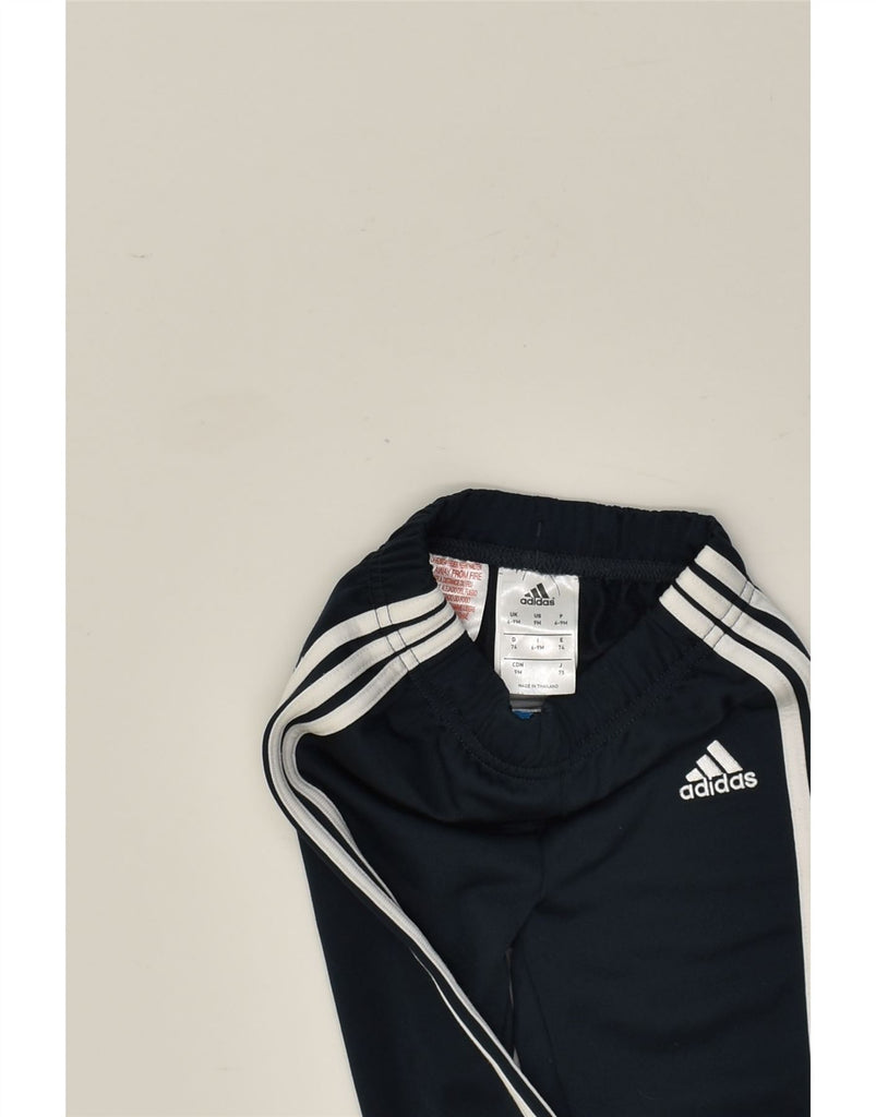 ADIDAS Baby Boys Joggers Tracksuit Trousers 6-9 Months Navy Blue Polyester | Vintage Adidas | Thrift | Second-Hand Adidas | Used Clothing | Messina Hembry 