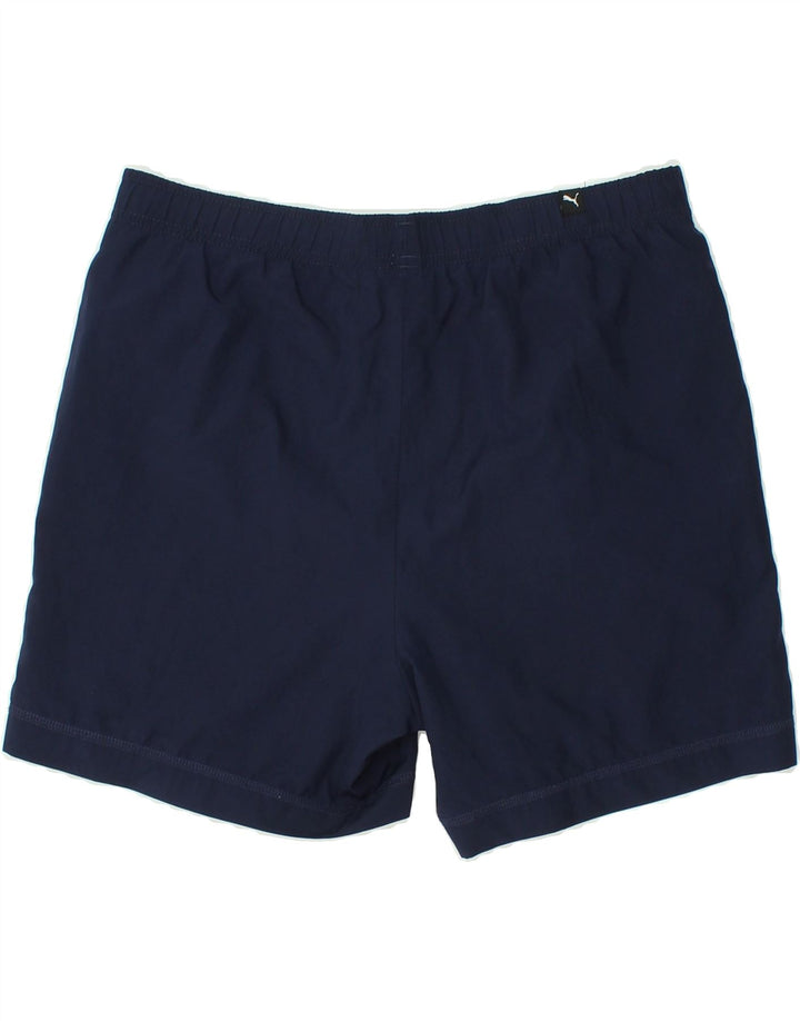PUMA Mens Sport Shorts Small Navy Blue Polyester Vintage Puma and Second-Hand Puma from Messina Hembry 