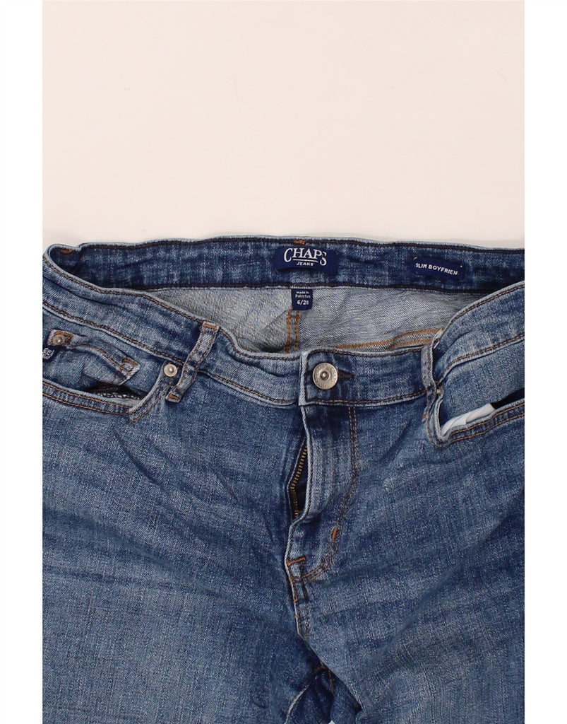 CHAPS Womens Boyfriend Slim Jeans US 6 Medium W28 L26 Blue Cotton Vintage Chaps and Second-Hand Chaps from Messina Hembry 