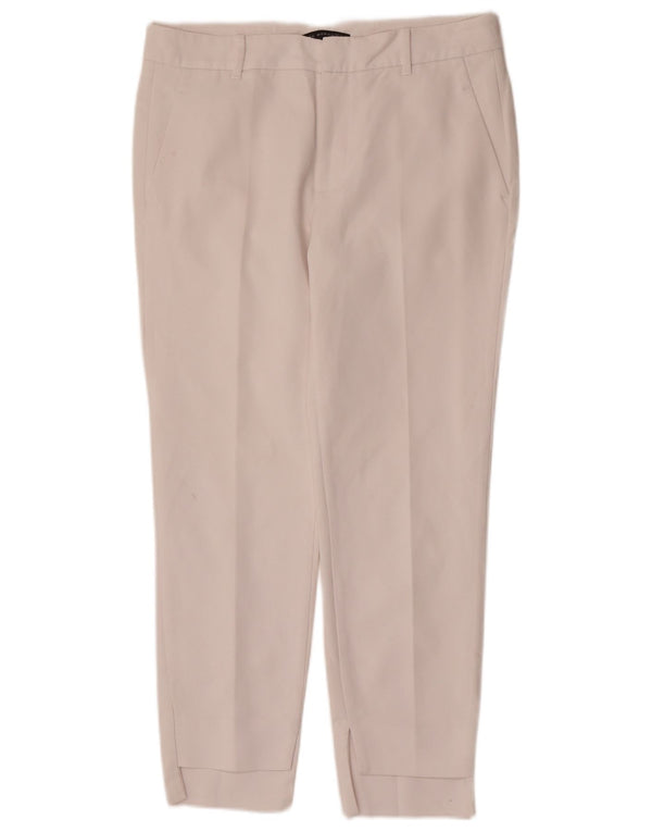 Zara Womens Straight Chino Trousers EU 38 Small W28 L27 White Cotton