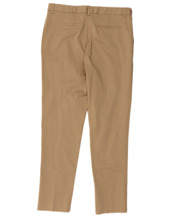 Gant Womens Slim Chino Trousers UK 12 Medium W32 L27 Beige Cotton