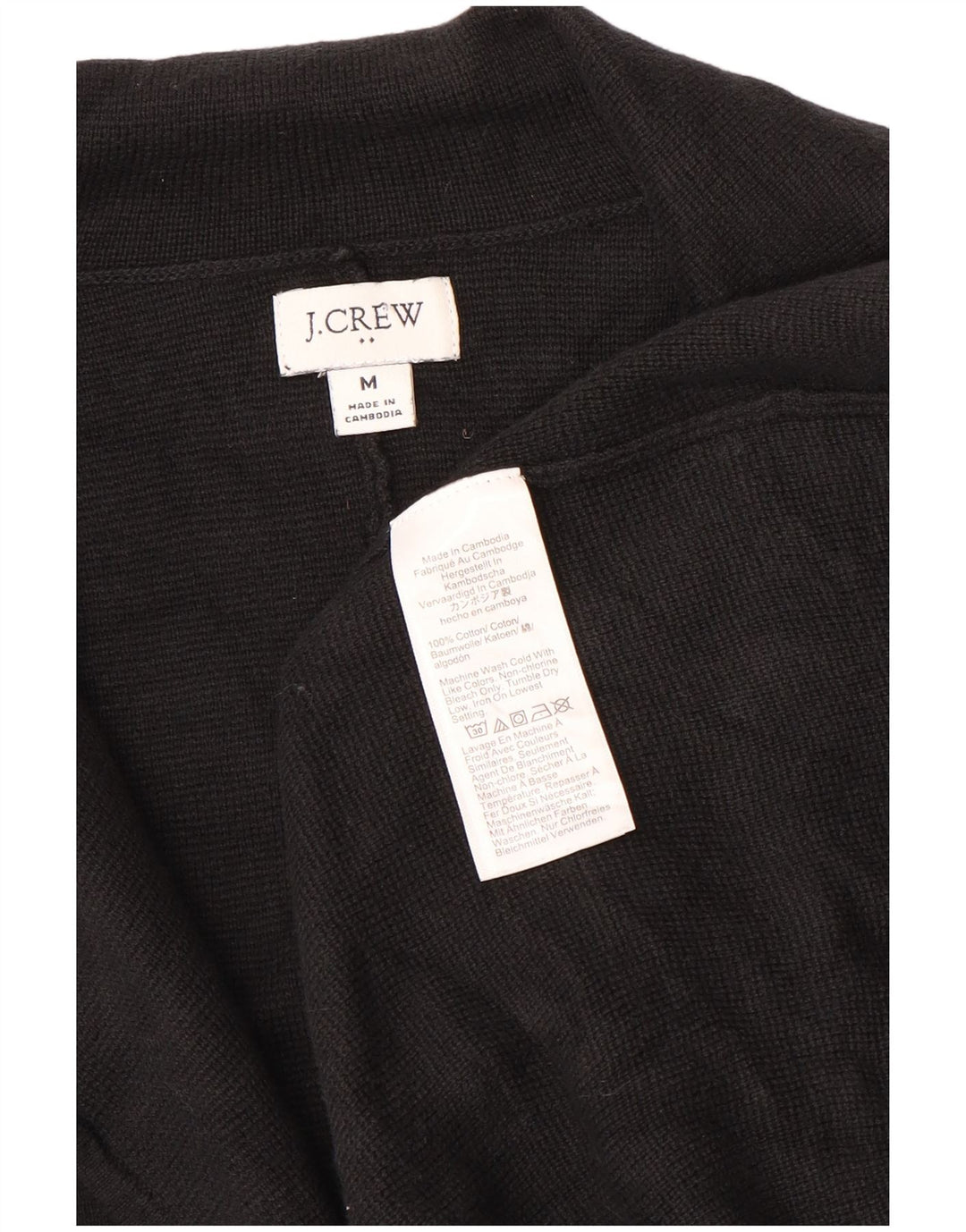 J. CREW Womens 2 Button Blazer Jacket UK 14 Medium Black Cotton