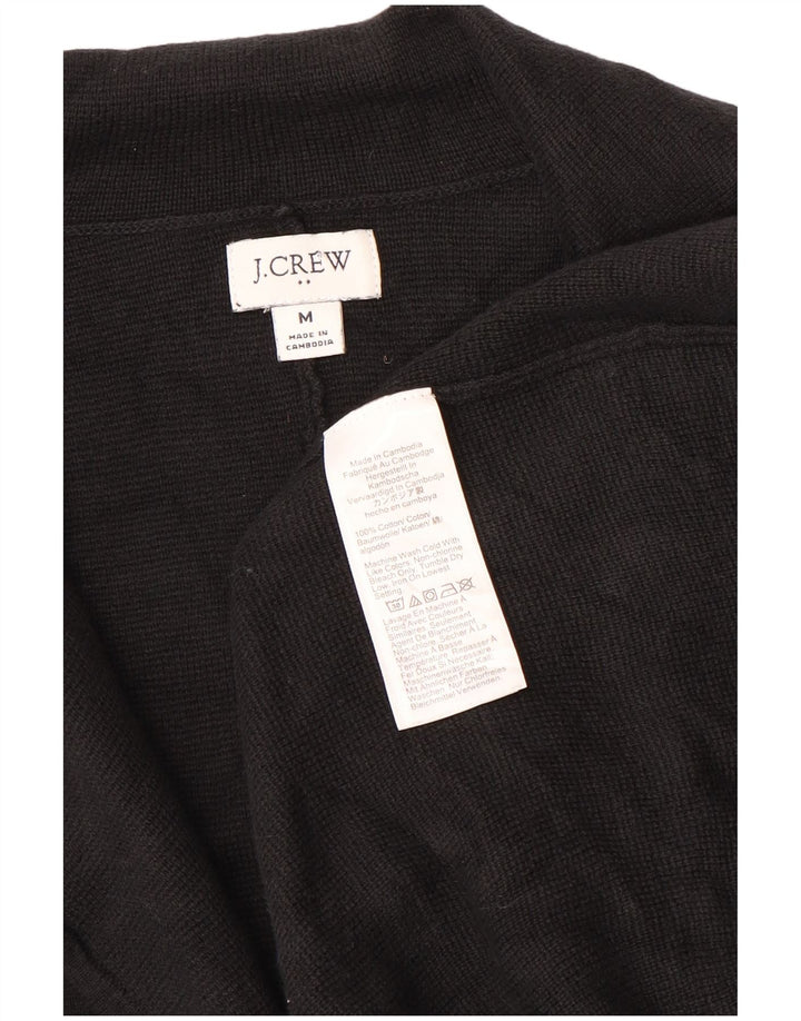J. CREW Womens 2 Button Blazer Jacket UK 14 Medium Black Cotton