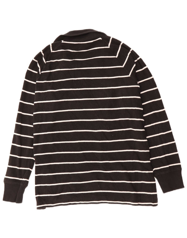 J. Crew Womens Sweatshirt Jumper UK 16 Large Black Striped Cotton