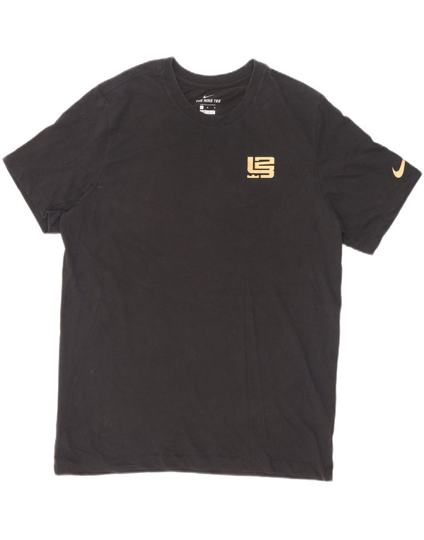 Nike Mens Dri Fit Graphic T-Shirt Top Large Black Cotton