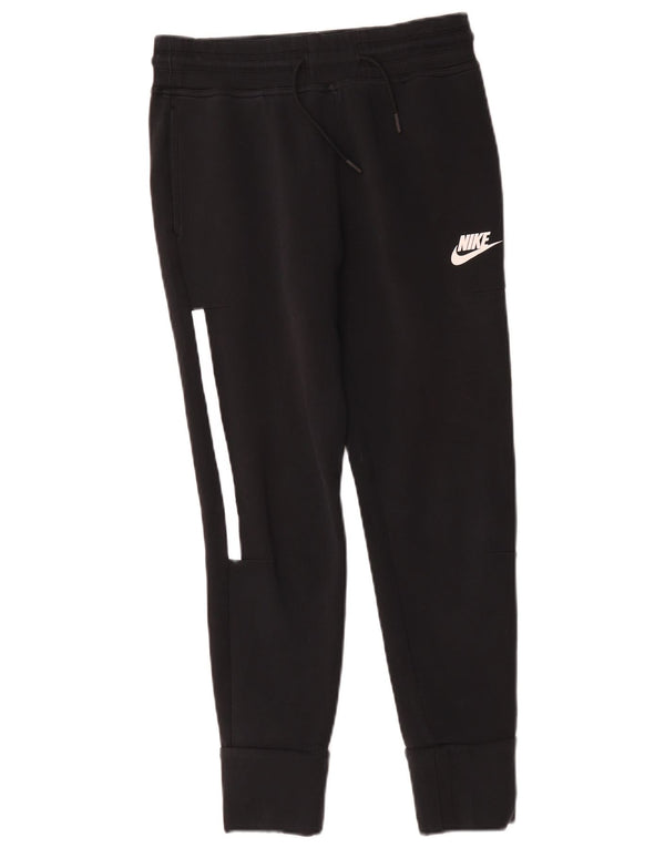 Nike Boys Tracksuit Trousers Joggers 13-14 Years Black Cotton