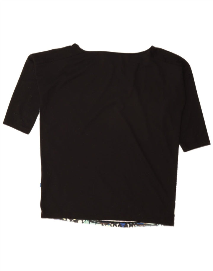 Adidas Womens Graphic Top 3/4 Sleeve UK 8 Small Multicoloured Butterfly