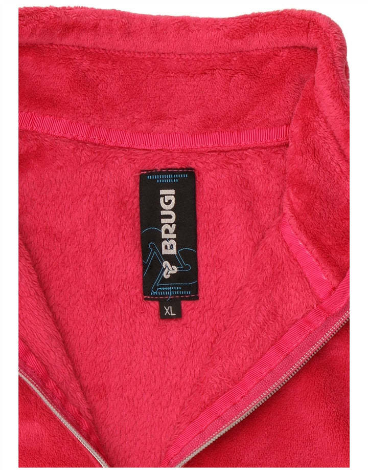 BRUGI Womens Fleece Jacket UK 18 XL Pink Polyester
