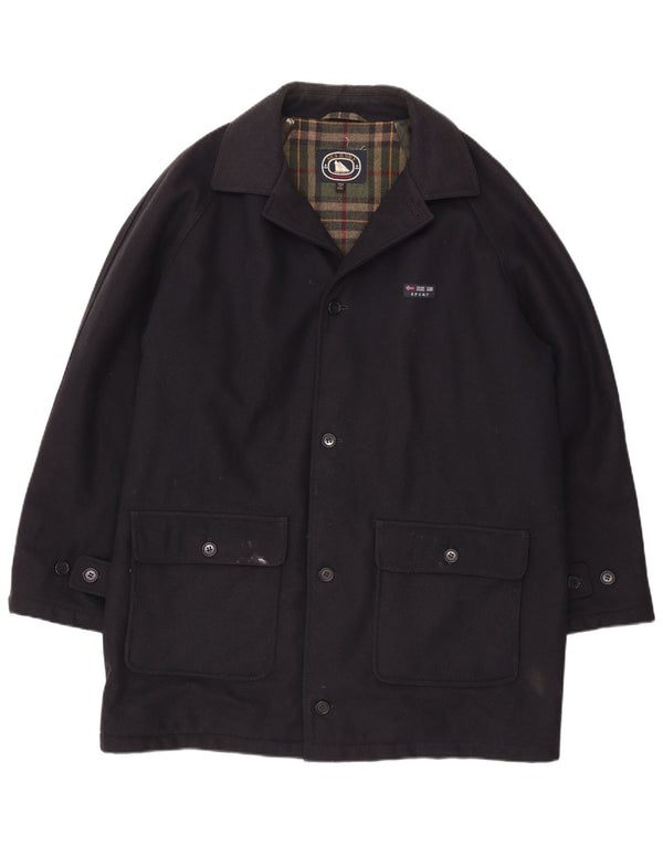 Sea & Sky Mens Overcoat UK 42 XL Black