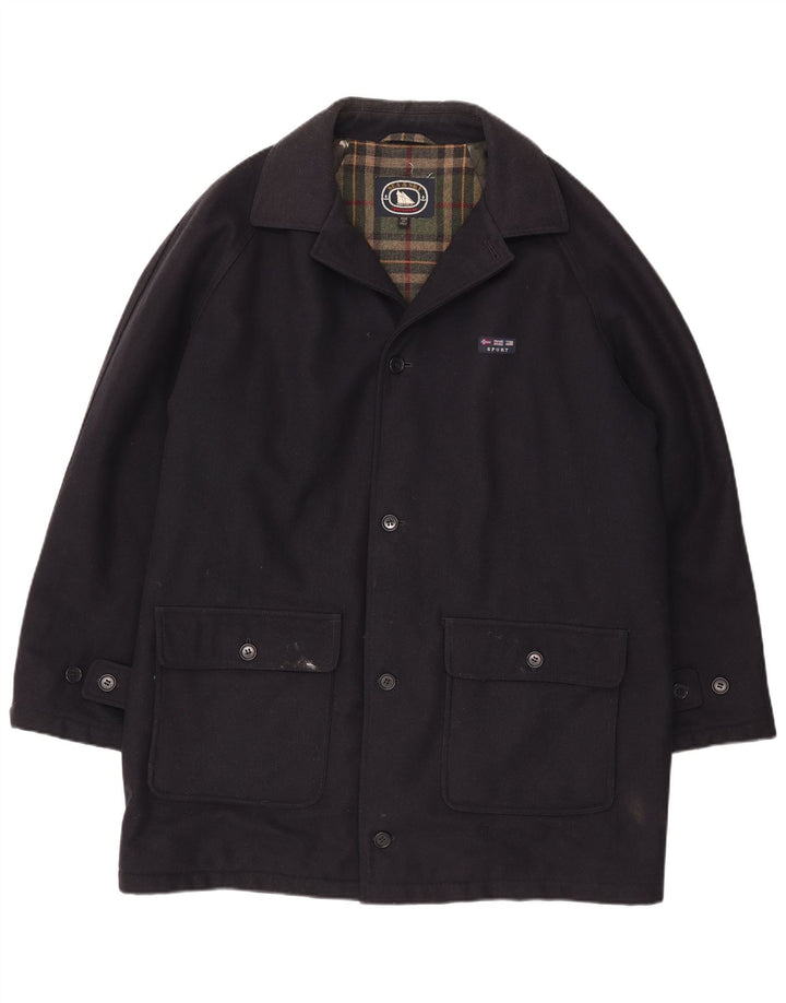 Sea & Sky Mens Overcoat UK 42 XL Black