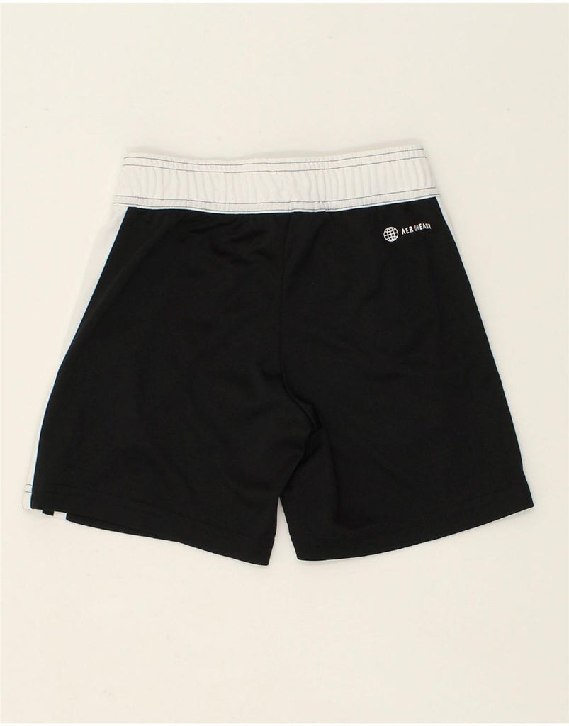 ADIDAS Boys Aeroready Sport Shorts 7-8 Years Black Colourblock Polyester | Vintage Adidas | Thrift | Second-Hand Adidas | Used Clothing | Messina Hembry 