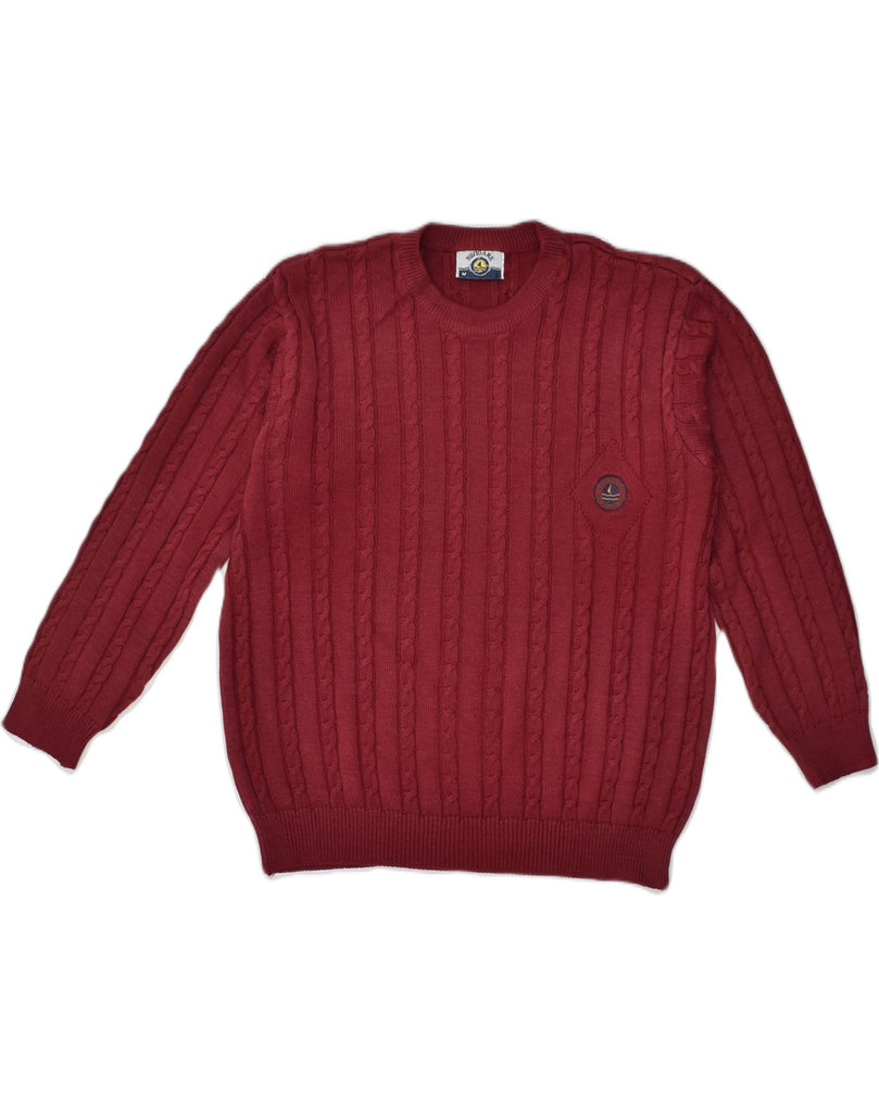 NAVIGARE Mens Crew Neck Jumper Sweater Medium Maroon | Vintage Navigare | Thrift | Second-Hand Navigare | Used Clothing | Messina Hembry 