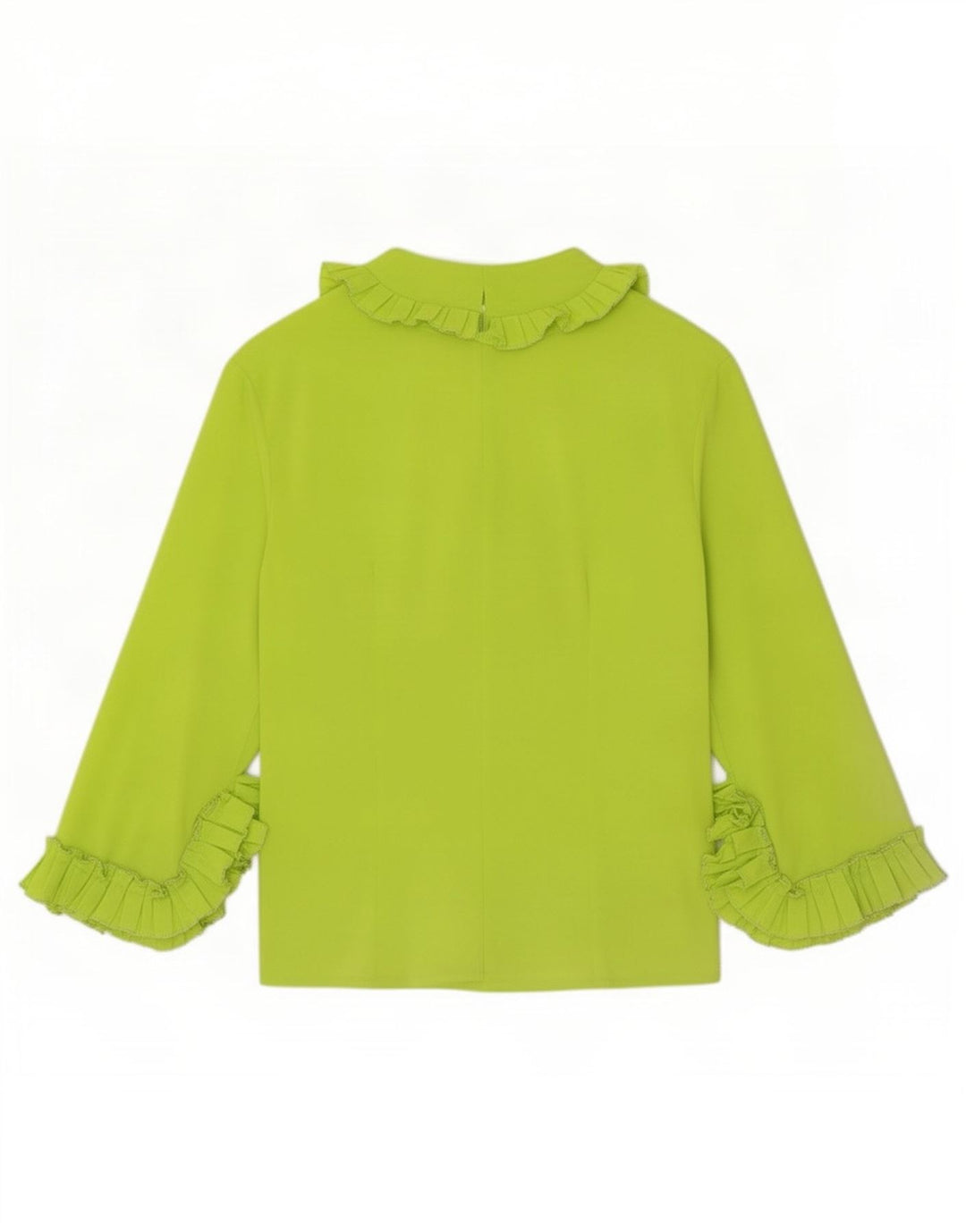 Naracamicee Womens 3/4 Sleeve Blouse Top UK 14 Medium Green Polyester