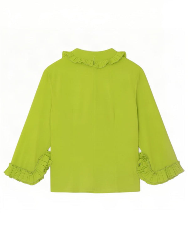 Naracamicee Womens 3/4 Sleeve Blouse Top UK 14 Medium Green Polyester