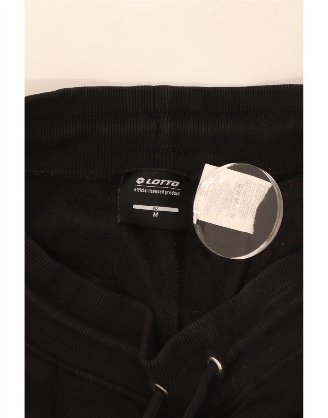 LOTTO Mens Graphic Tracksuit Trousers Joggers Medium Black Cotton