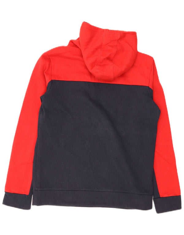 Adidas Mens Graphic Hoodie Jumper UK 16/18 Large Navy Blue Colourblock