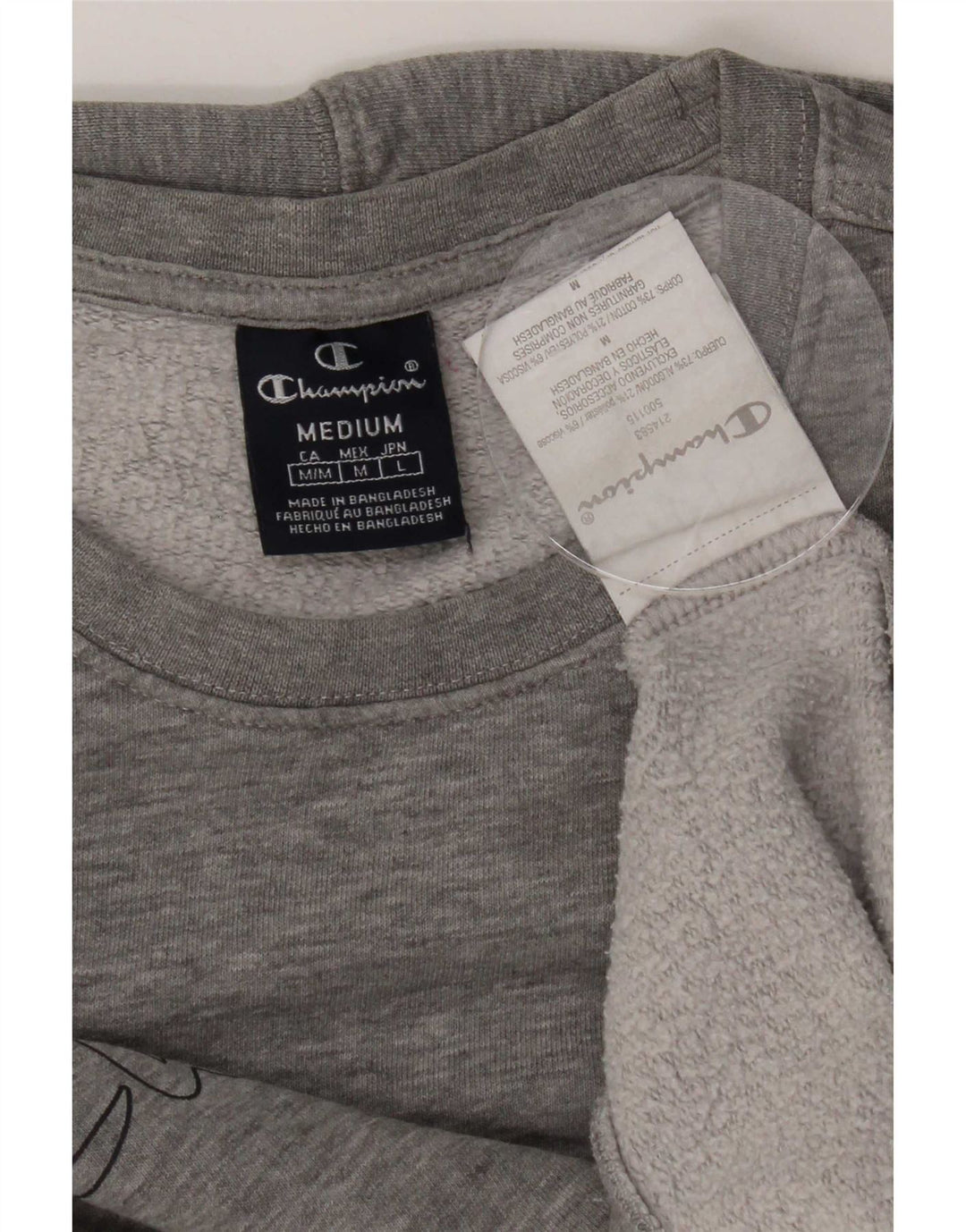 Champion Mens Graphic Sweatshirt Jumper Medium Grey Flecked Cotton