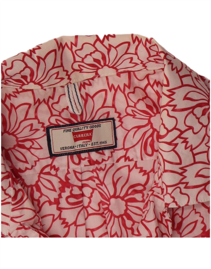 Carrera Mens Short Sleeve Shirt Medium White Floral