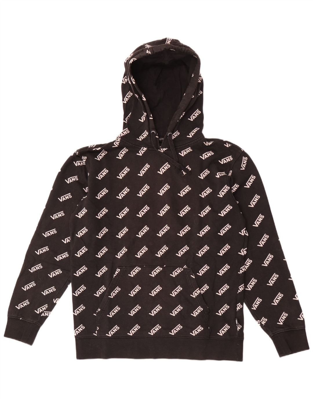 Vans Mens Graphic Hoodie Jumper Medium Black Cotton