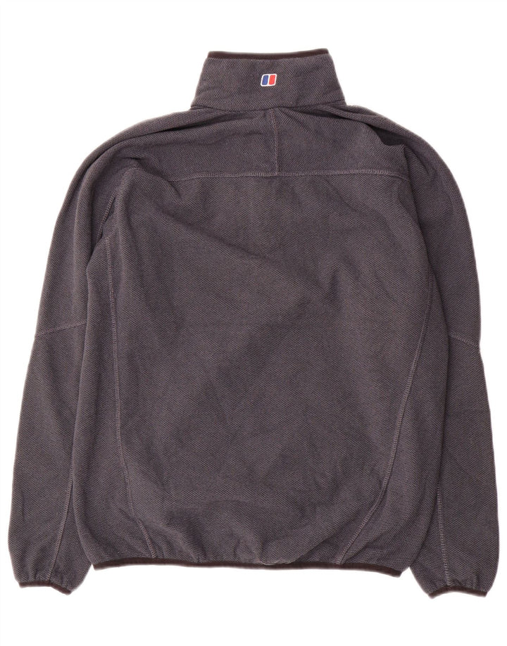 BERGHAUS Mens Zip Neck Sweatshirt Jumper Small Grey Polyester