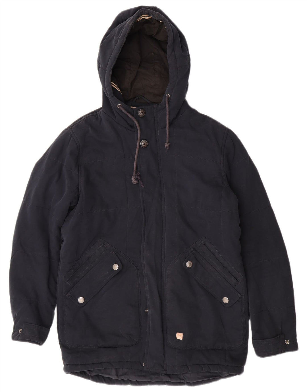 Jack & Jones Mens Hooded Windbreaker Jacket UK 36 Small Navy Blue Polyester