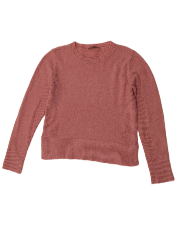 Oasis Womens Boat Neck Jumper Sweater UK 14 Medium Pink Acrylic