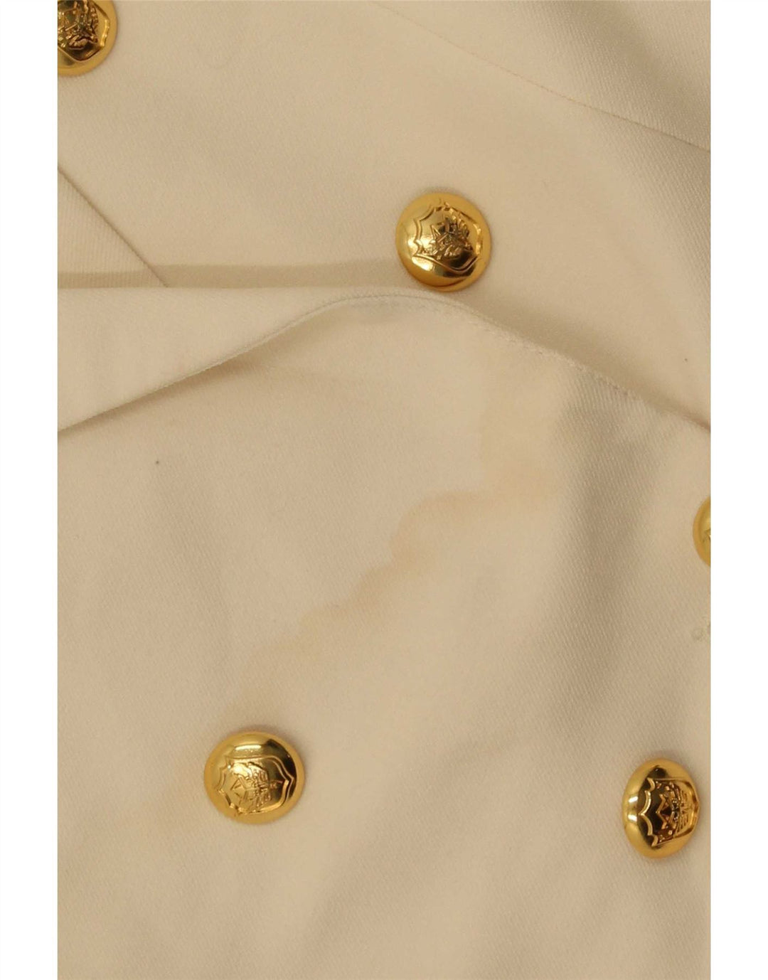 Zara Womens Double Breasted Blazer Jacket UK 14 XL Off White Polyester