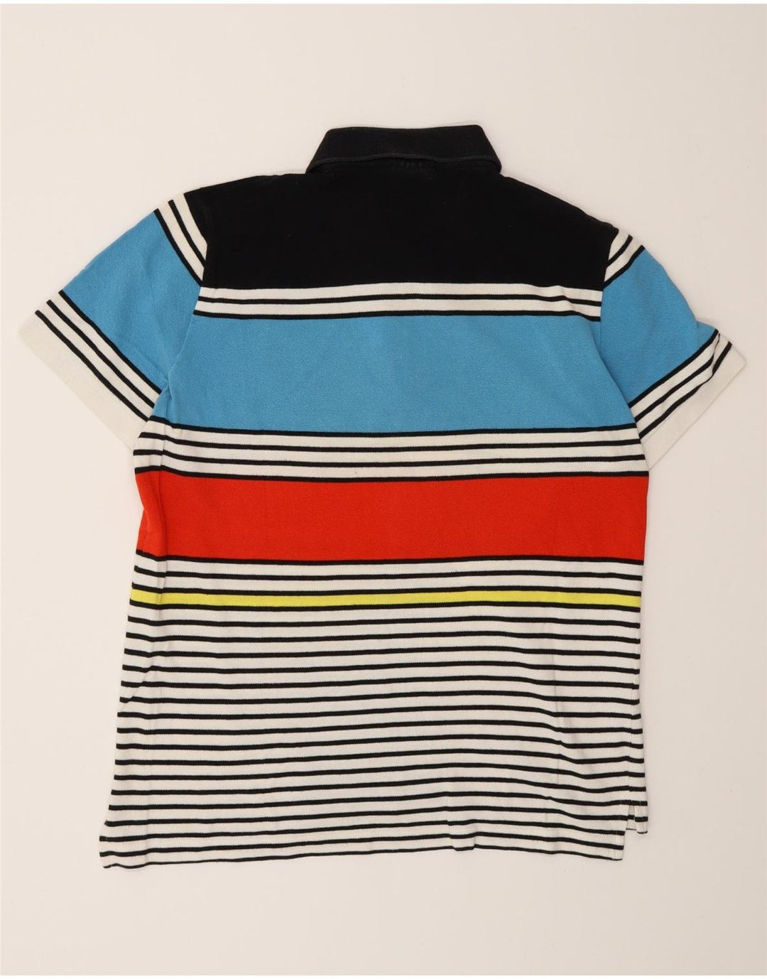 Lacoste Mens Polo Shirt Size 5 Large Multicoloured Striped Cotton