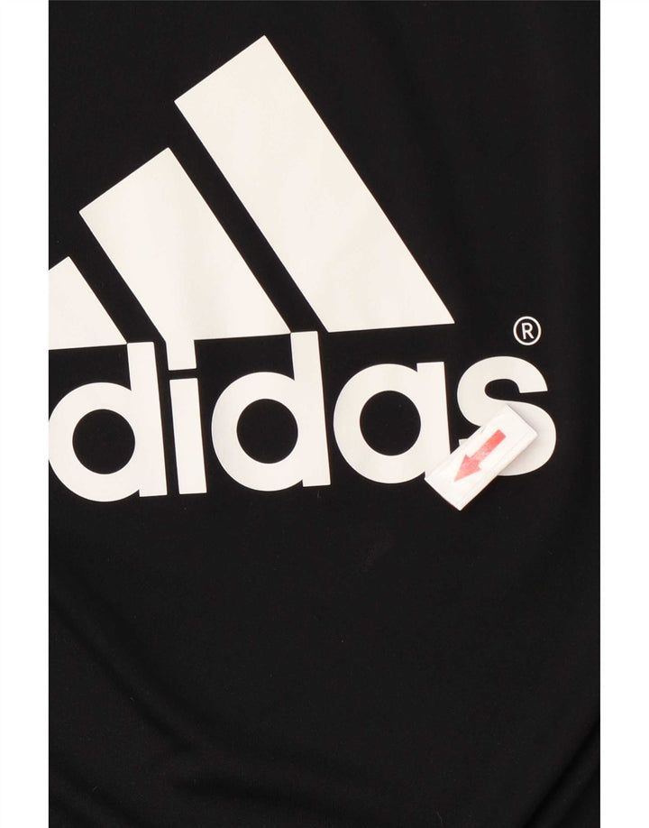 Adidas Mens Climalite Graphic T-Shirt Top Large Black Polyester