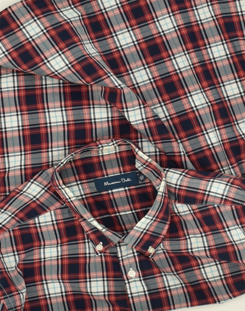 MASSIMO DUTTI Mens Shirt XL Red Check | Vintage Massimo Dutti | Thrift | Second-Hand Massimo Dutti | Used Clothing | Messina Hembry 