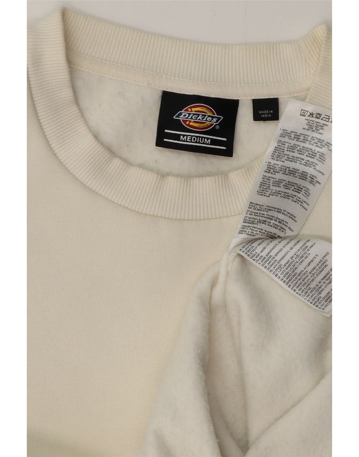 DICKIES Mens Sweatshirt Jumper Medium Off White Cotton