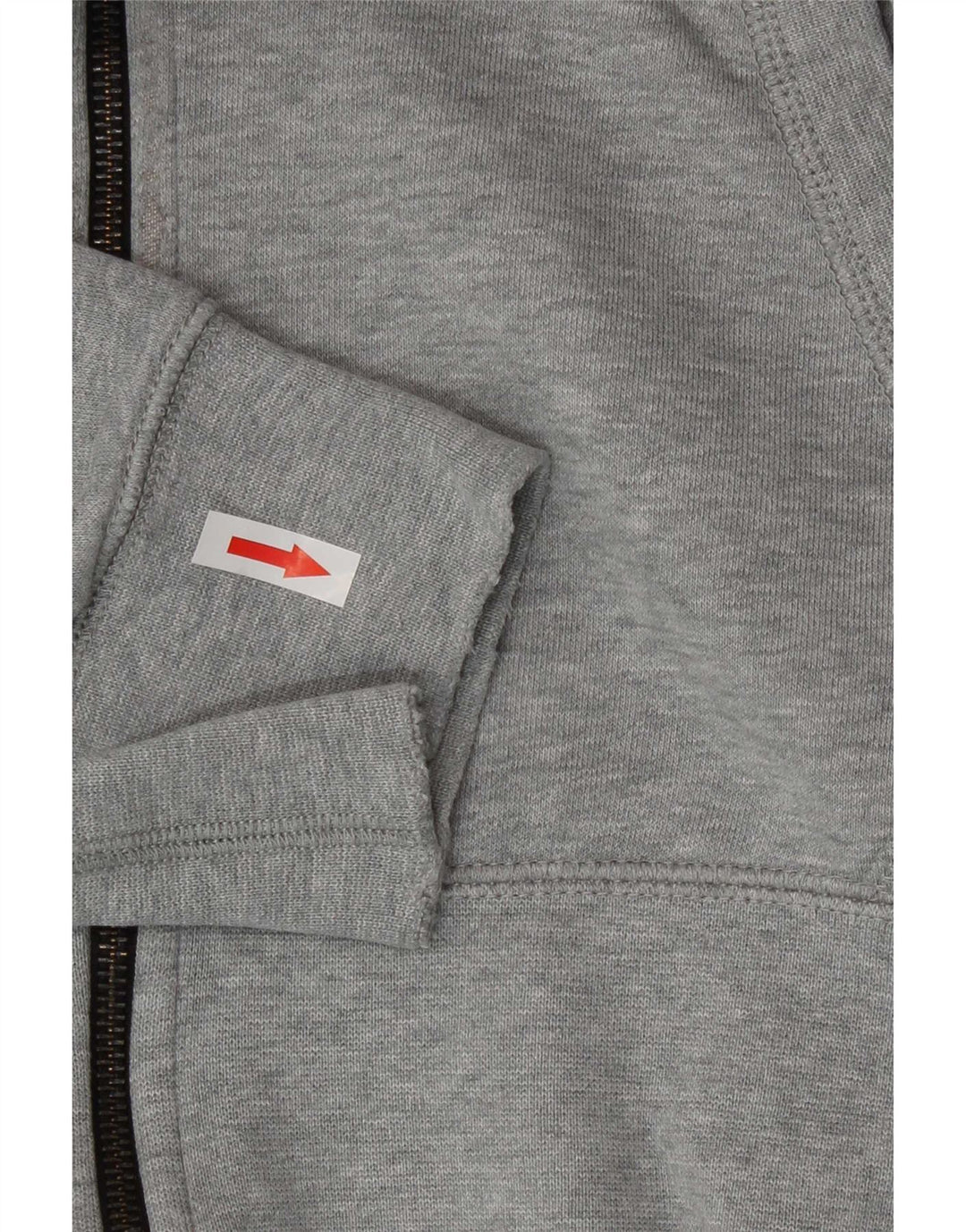 Nike Mens Zip Hoodie Sweater Large Grey Cotton