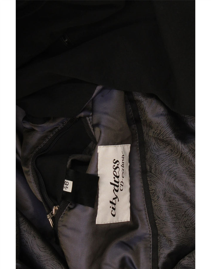 Vintage Mens Trench Coat IT 48 Medium Black