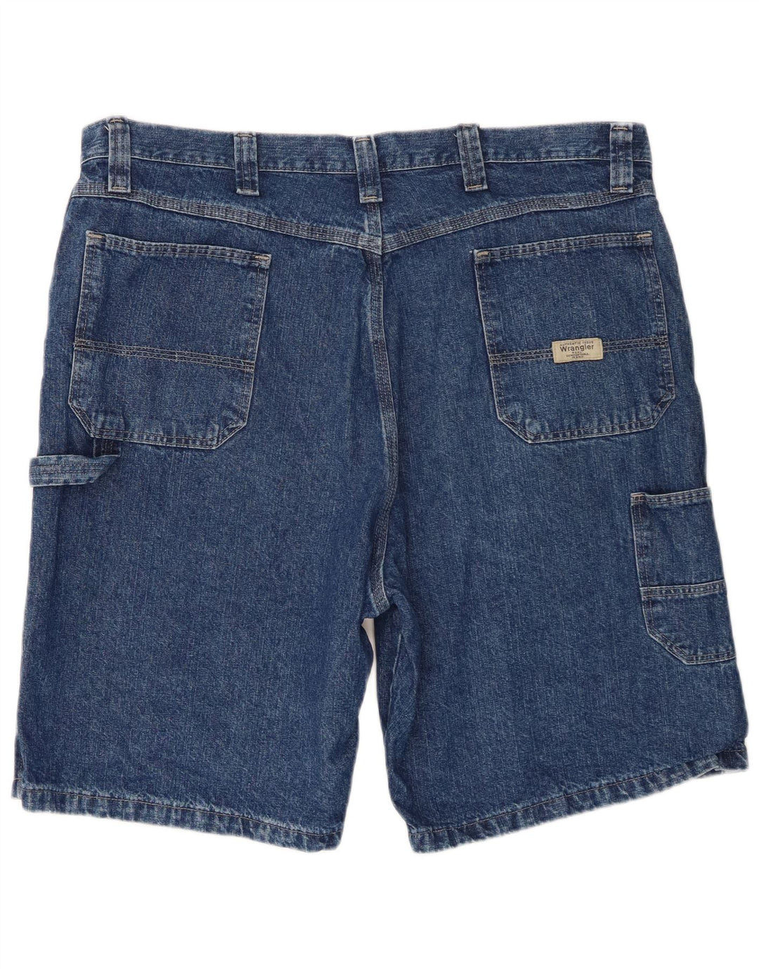 Wrangler Mens Cargo Denim Shorts W38 XL Blue Cotton