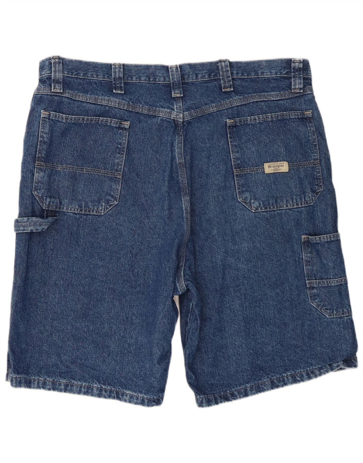 Wrangler Mens Cargo Denim Shorts W38 XL Blue Cotton