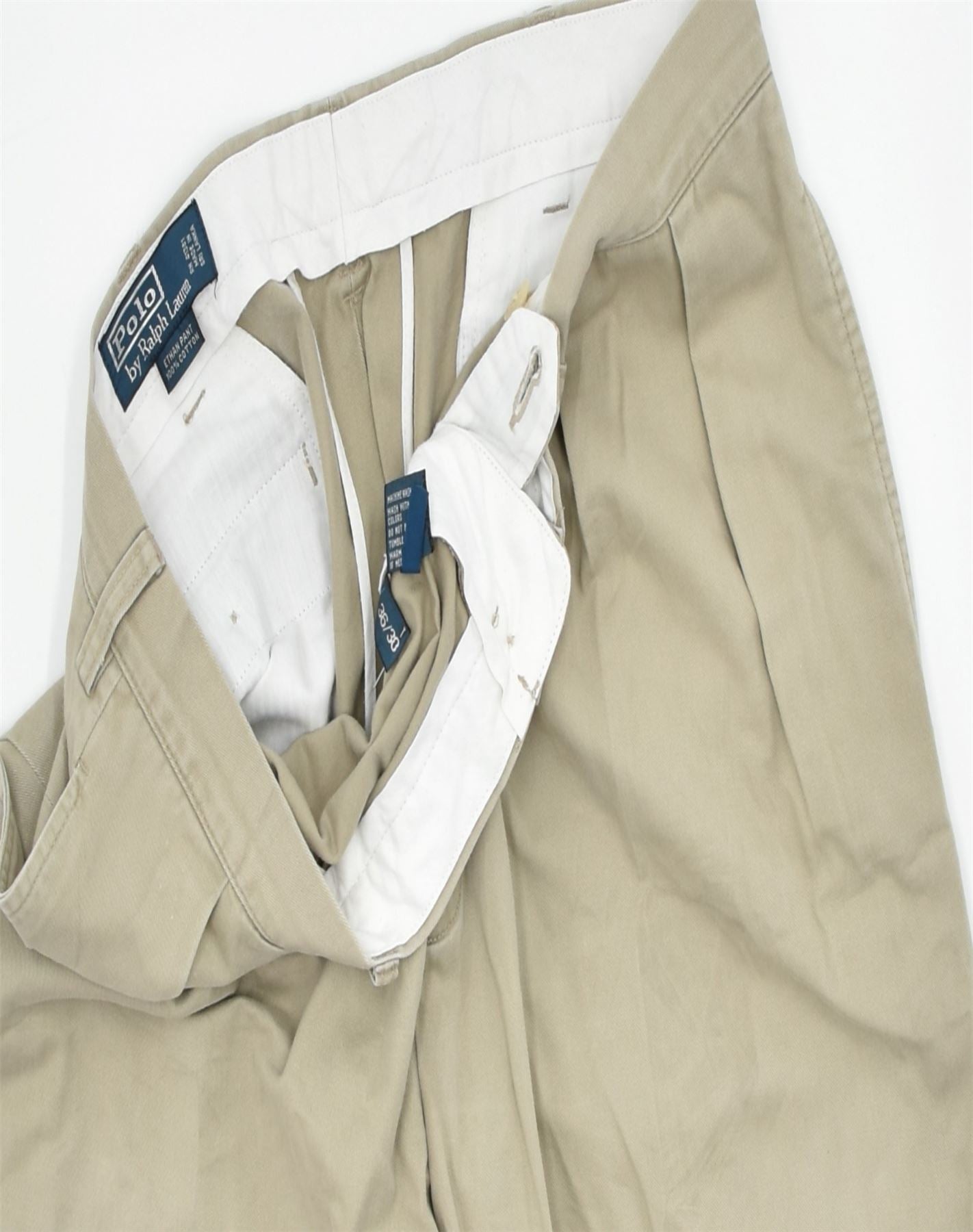 Linen trousers Polo Ralph Lauren Blue size L International in Linen -  39301460