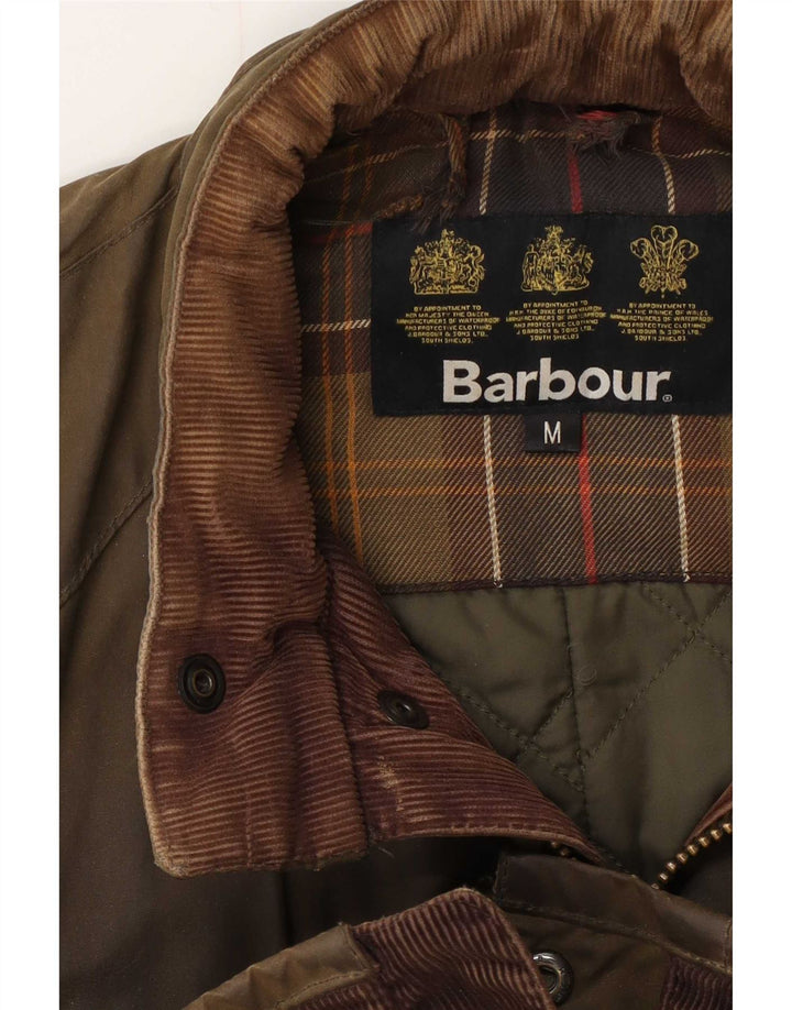 Barbour Mens Waxed Cotton Jacket UK 38 Medium Khaki