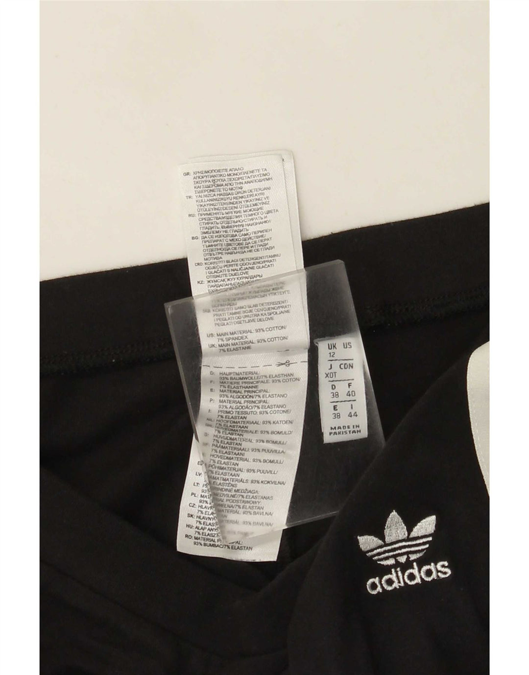 Adidas Womens Leggings UK 12 Medium Black Cotton