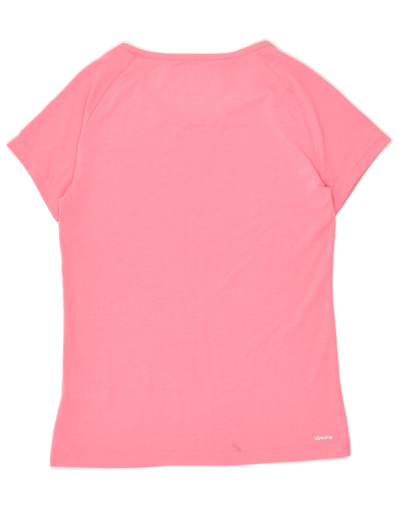 ADIDAS Girls Climalite T-Shirt Top 13-14 Years Pink Polyester Vintage Adidas and Second-Hand Adidas from Messina Hembry 