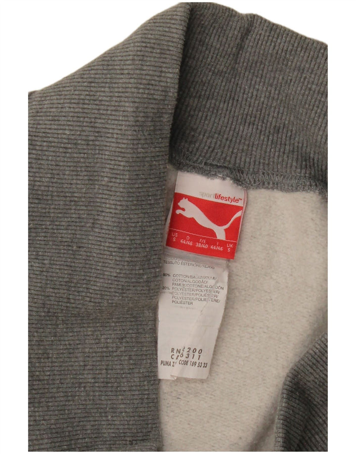 Puma Mens Graphic Tracksuit Trousers Joggers Small Grey Cotton