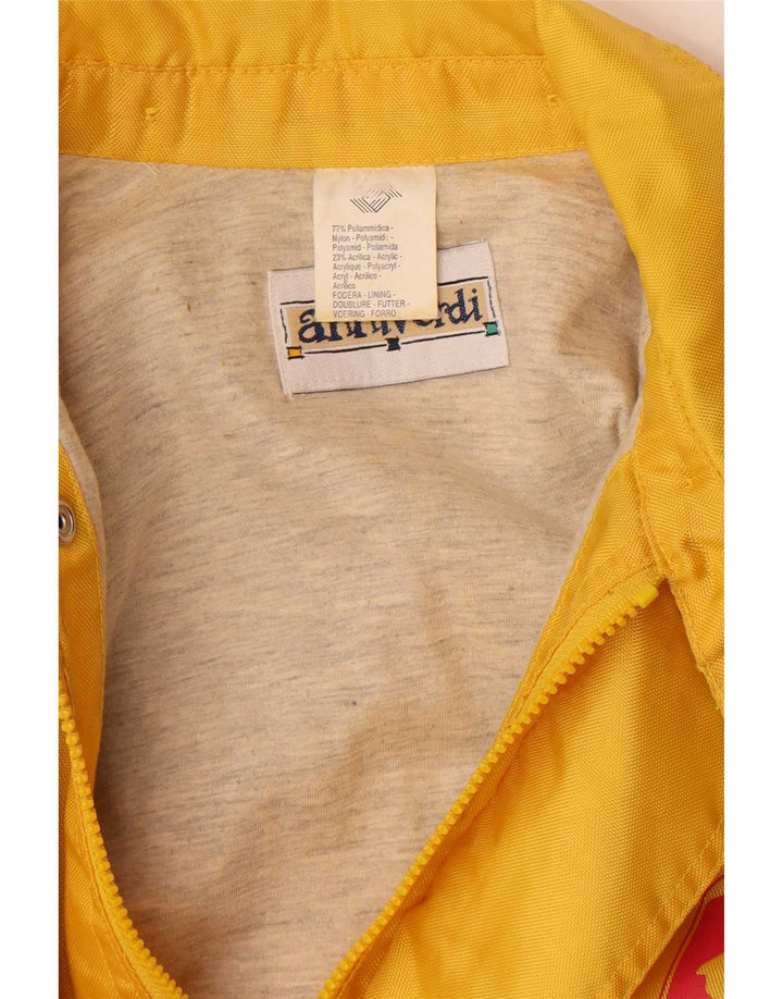 Vintage Boys Loose Fit Rain Jacket 11-12 Years Yellow Polyamide